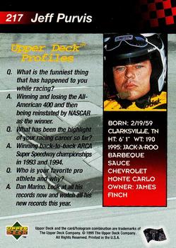 1995 Upper Deck #217 Jeff Purvis Back