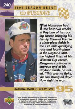 1995 Upper Deck #240 Ted Musgrave Back