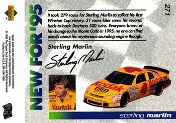 1995 Upper Deck #271 Sterling Marlin Back