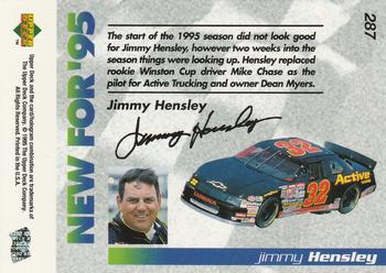 1995 Upper Deck #287 Jimmy Hensley Back