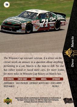 1995 SP #114 Dave Marcis's Car Back