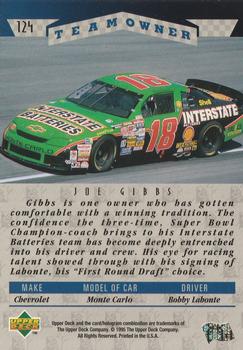 1995 SP #124 Joe Gibbs Back
