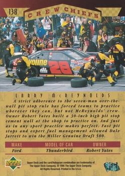 1995 SP #138 Larry McReynolds Back