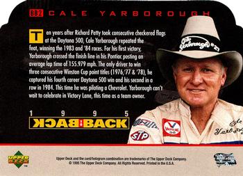 1995 SP - Back-To-Back #BB2 Cale Yarborough Back