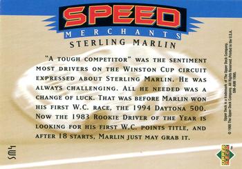 1995 SP - Speed Merchants #SM4 Sterling Marlin Back