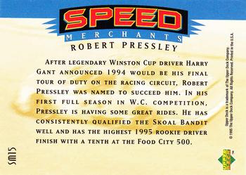 1995 SP - Speed Merchants #SM15 Robert Pressley Back