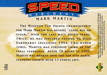 1995 SP - Speed Merchants #SM6 Mark Martin Back