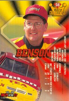 1995 Wheels Crown Jewels #56 Johnny Benson Back