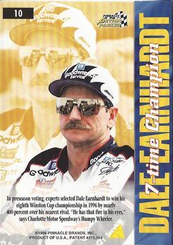 1996 Action Packed Credentials #10 Dale Earnhardt Back