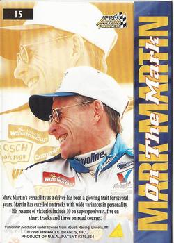 1996 Action Packed Credentials #15 Mark Martin Back