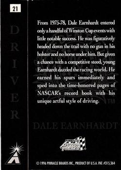 1996 Action Packed Credentials #21 Dale Earnhardt Back