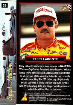 1996 Action Packed Credentials #56 Terry Labonte Back
