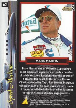 1996 Action Packed Credentials #62 Mark Martin Back
