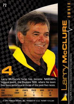 1996 Action Packed Credentials #72 Larry McClure Back