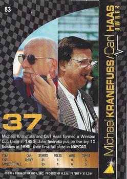1996 Action Packed Credentials #83 Michael Kranefuss / Carl Haas Back