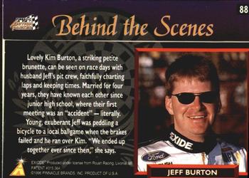 1996 Action Packed Credentials #88 Kim Burton / Paige Burton Back