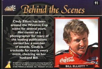 1996 Action Packed Credentials #91 Bill Elliott / Cindy Elliott Back