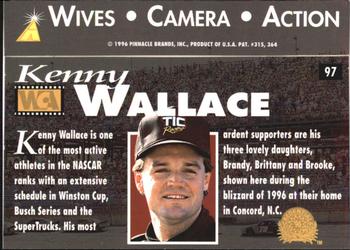1996 Action Packed Credentials #97 Kenny Wallace / Brandy Wallace / Brittany Wallace / Brooke Wallace Back