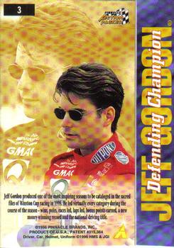 1996 Action Packed Credentials #3 Jeff Gordon Back