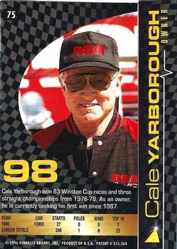 1996 Action Packed Credentials #75 Cale Yarborough Back