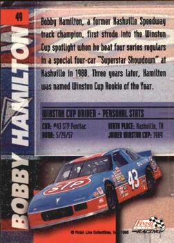 1996 Finish Line #49 Bobby Hamilton Back