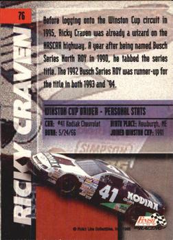 1996 Finish Line #76 Ricky Craven Back