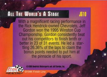 1996 Finish Line - Rise to the Top #JG 10 Jeff Gordon Back