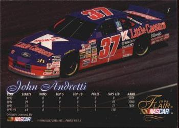 1996 Flair #1 John Andretti Back