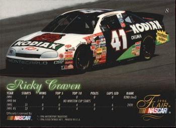 1996 Flair #8 Ricky Craven Back