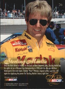 1996 Flair #76 Sterling Marlin's Car Back