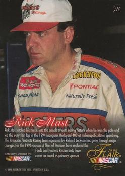 1996 Flair #78 Rick Mast's Car Back