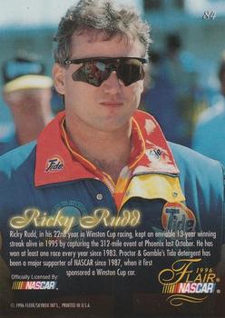 1996 Flair #84 Ricky Rudd's Car Back