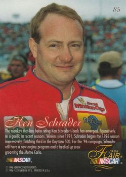 1996 Flair #85 Ken Schrader's Car Back