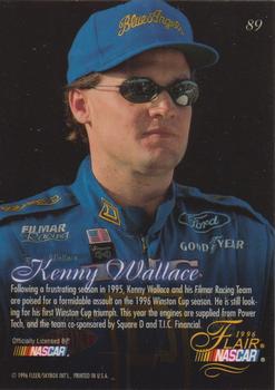 1996 Flair #89 Kenny Wallace's Car Back