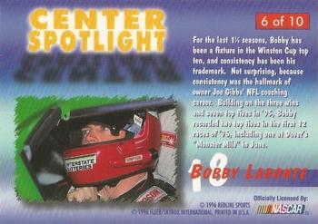 1996 Flair - Center Spotlight #6 Bobby Labonte Back