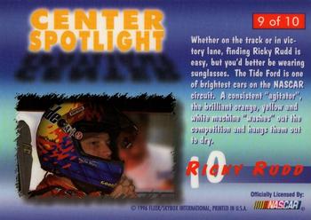 1996 Flair - Center Spotlight #9 Ricky Rudd Back