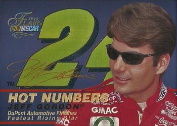 1996 Flair - Hot Numbers #3 Jeff Gordon Front