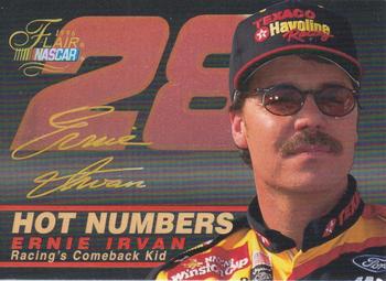 1996 Flair - Hot Numbers #4 Ernie Irvan Front