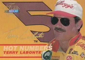 1996 Flair - Hot Numbers #7 Terry Labonte Front