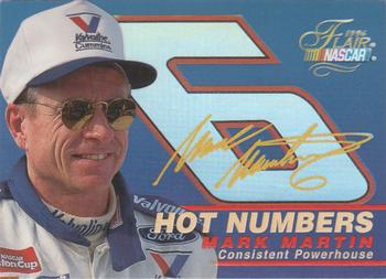 1996 Flair - Hot Numbers #8 Mark Martin Front