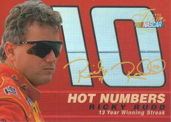 1996 Flair - Hot Numbers #9 Ricky Rudd Front