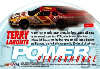 1996 Flair - Power Performance #6 Terry Labonte Back
