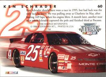 1996 Ultra #60 Ken Schrader Back