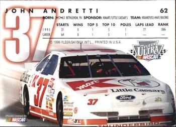 1996 Ultra #62 John Andretti Back