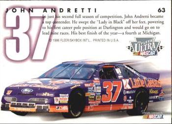 1996 Ultra #63 John Andretti Back