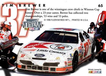 1996 Ultra #65 Tim Brewer Back