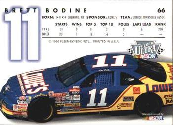 1996 Ultra #66 Brett Bodine Back