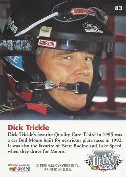 1996 Ultra #83 Dick Trickle's Car Back