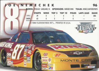 1996 Ultra #96 Joe Nemechek Back