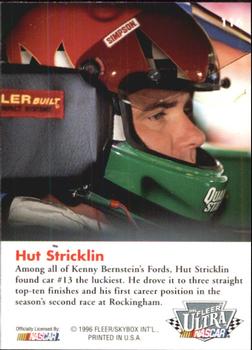 1996 Ultra #116 Hut Stricklin's Car Back